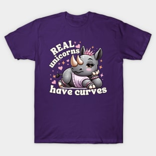 Real Unicorns Have Curves T-Shirt